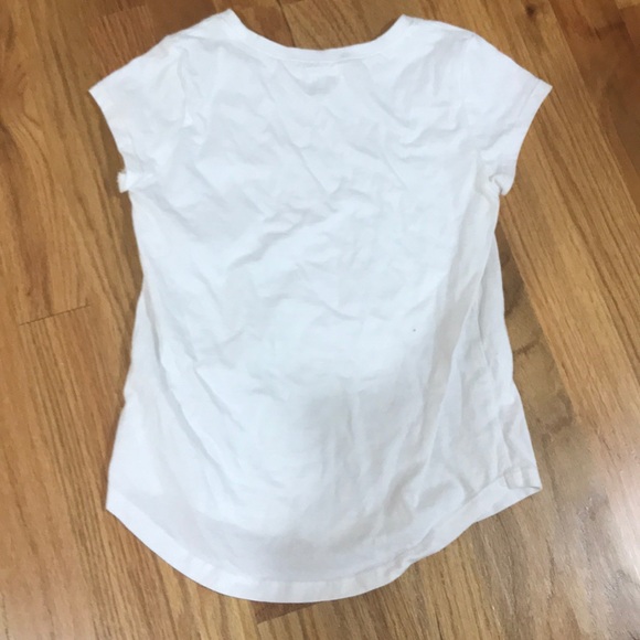 Girls white t shirt worn once size m - Picture 2 of 3